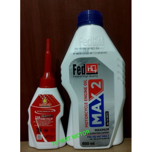 PROMO..!! PAKET OLI MATIC MAX2 800 ML + OLI GEAR 120 ML FOR ALL MATIC