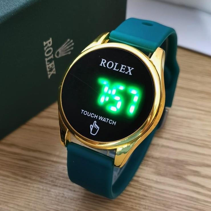 Paket Hemat [BISACOD] JAM TANGAN PRIA COWOK ROLEX DIGITAL LED RUBBER TOUCH WATCH JAM TANGAN COWOK MU