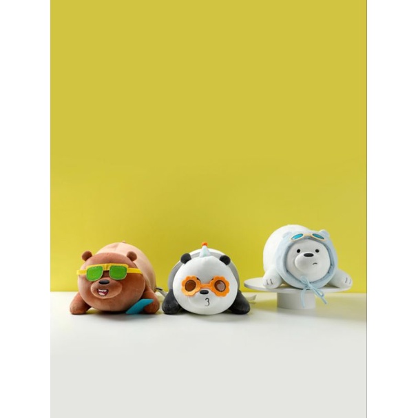 Boneka Miniso We Bare Bears Lying plush Toy