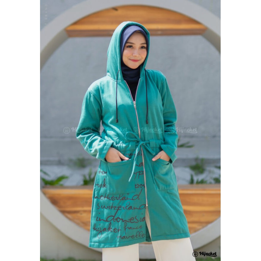 JAKET WANITA MUSLIMAH/HIJACKET VENDULUM PANJANG SYAR'I/JAKET CEWEK PANJANG
