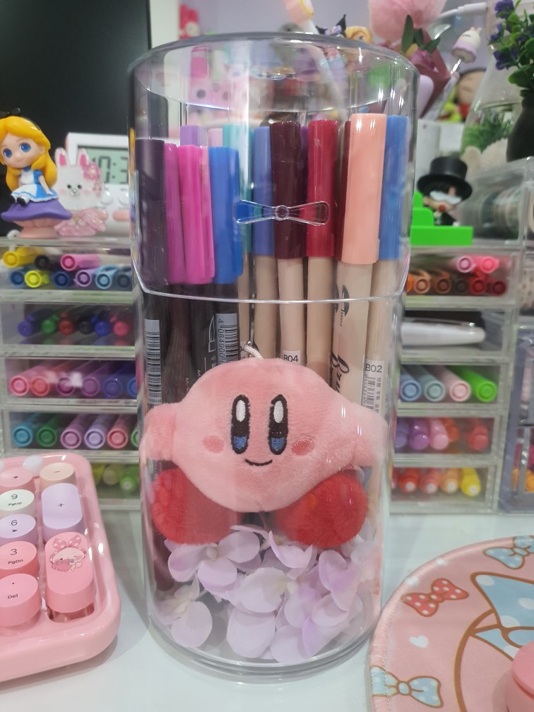 Winzige Ins Storage Box Transparent Pen Holder Dustproof Brush Holder Acrylic Storage Desktop Organizers