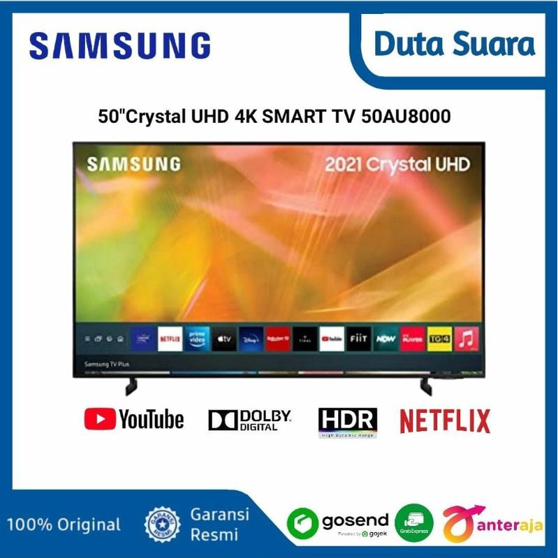 Jual LED TV SAMSUNG 50 INCH 50AU8000 Crystal UHD 4K SMART TV | Shopee