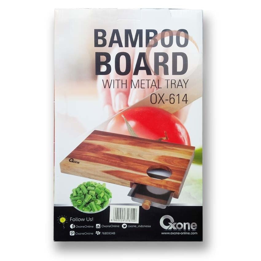 Oxone Talenan OX-614 Bamboo Board with Metal Tray