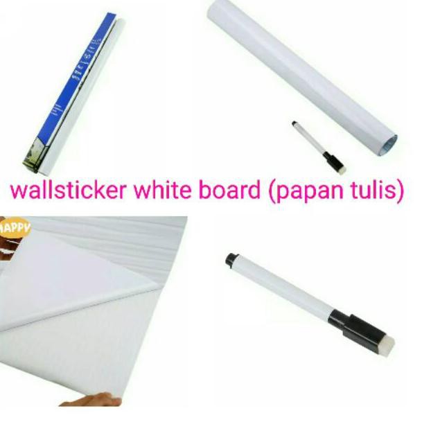 

Wallsticker White board ( pengganti papan tulis) ukuran 45cmx2meter (KODE J839)