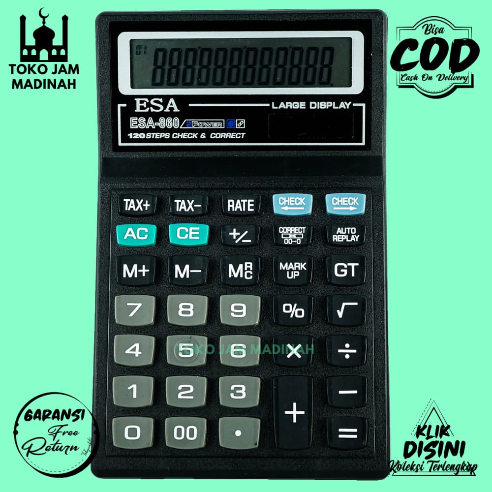 

Kalkulator Basic Function Calculator Minimalist Murah Esa 8907 Hitam Awet