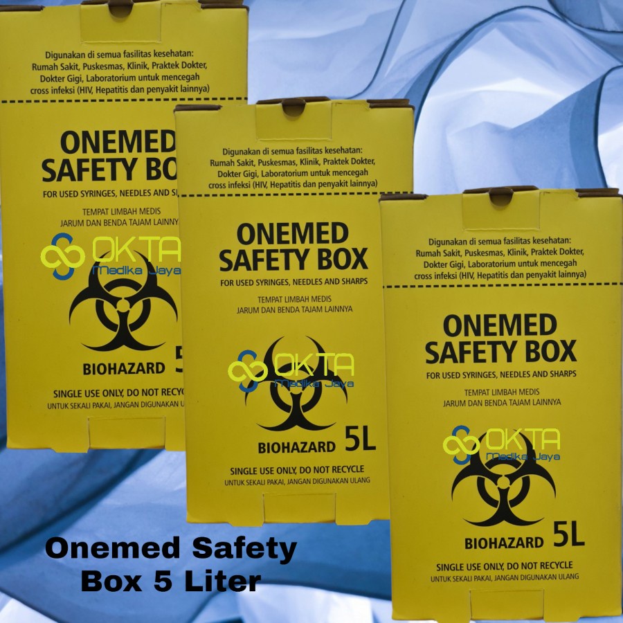 Safety Box Onemed 5 liter | Tempat Sampah Medis