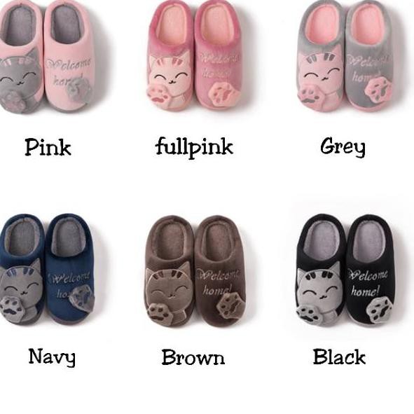 Sandal sendal slipper flip rumah anak empuk hangat bahan busa bulu 