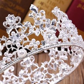 [SIAP KIRIM] WEDDING CROWN AKSESORIS PENGANTIN MAHKOTA PESTA FULL ROUND MRW010