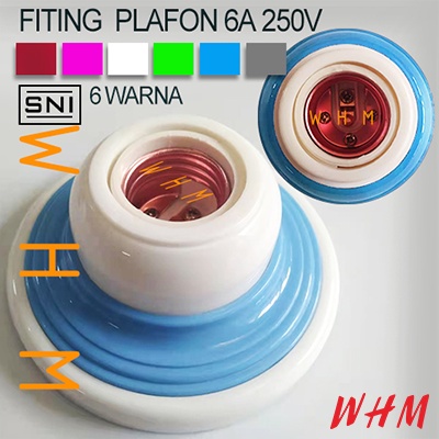 6A Fitting plafon warna warni fiting plafon bulat /persegi rumah Fitting lampu