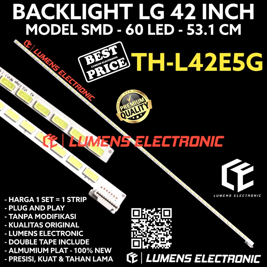 BACKLIGHT TV LED PANASONIC 42 TH-L42E5G THL42E5G TH L42E5G THL42E5 G TH L42E5 G LAMPU  BL LED TV SMD
