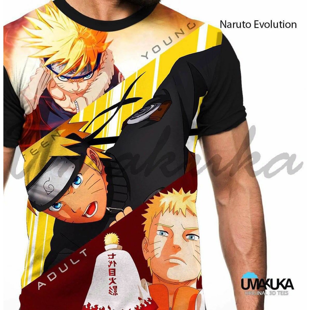 KAOS FULLPRINT NARUTO KEREN / KAOS NARUTO / KAOS FULLPRINT