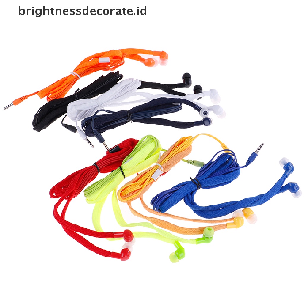 (Birth) Headset Earphone Earbuds Stereo Super Bass Desain Tali Sepatu Untuk Lari