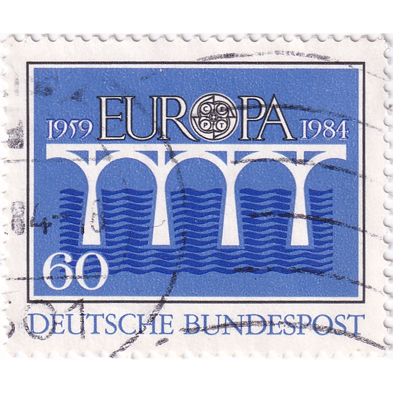 

Prangko Germany 1984 - EUROPA Stamps - Bridges - The 25th Anniversary of C.E.P.T. - 60Pfg