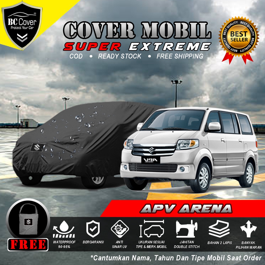 Body Cover Mobil APV Outdoor Waterproof / Sarung Mobil Suzuki APV Arena Waterproof / Selimut Tutup Mobil APV Luxury Penutup Mantol Kerudung Mantel Mobil Suzuki APV Waterproof Outdoor Anti Air