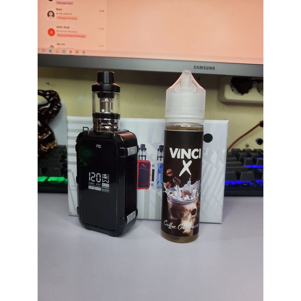 POD/MOD/VAPE/VAPOOR/ROKOK ELEKTRIK VINCI P10 120W + Bonus Liquid