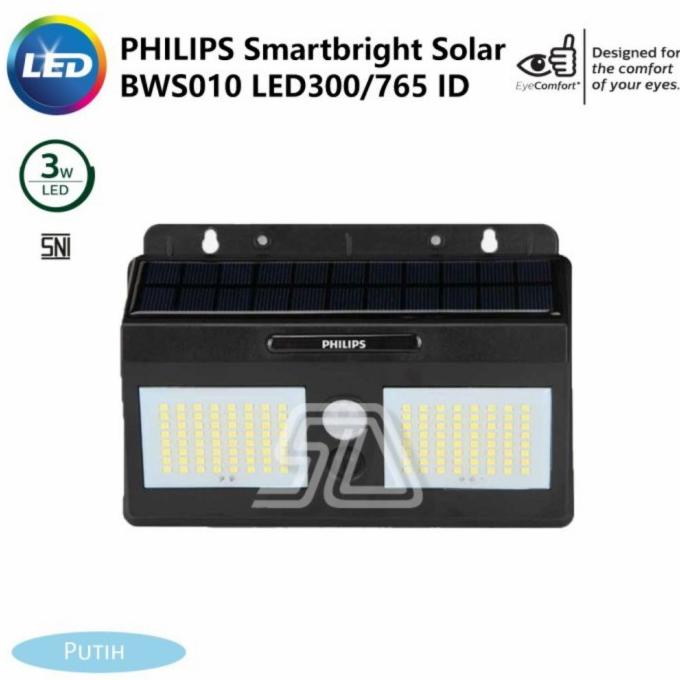 Jual Philips Bws010 Led300 Lampu Dinding Wall Lamp Solar Sel Matahari ...