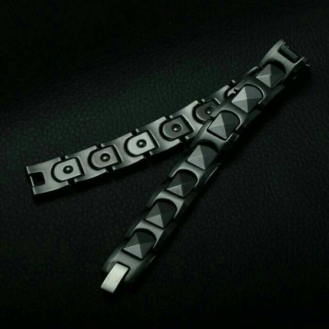 Gelang magnet pria wanita tungsten kesehatan - gelang titanium