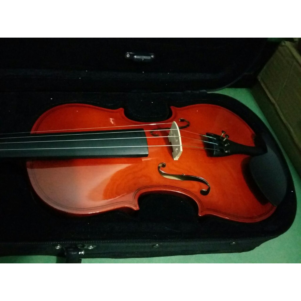 Biola Akustik Merk Makoa Ukuran 4/4 Bonus Hardcase Bow Rosin Bridge Buat Pemula Murah