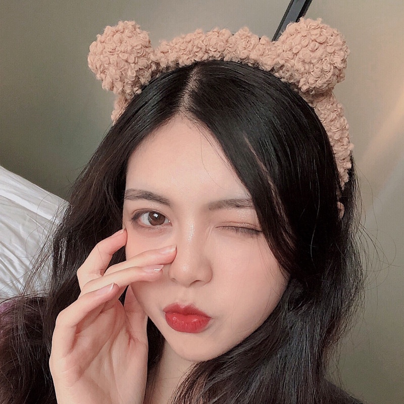 Bando Mencuci Wajah Rambut Lingkaran Rambut Wanita Bundel Gaya Ledakan Korea Net Merah Rusa Lucu Panda Bunga Rambut Band Lubang Rambut Non-Slip Kepala Hoop Jepit Rambut