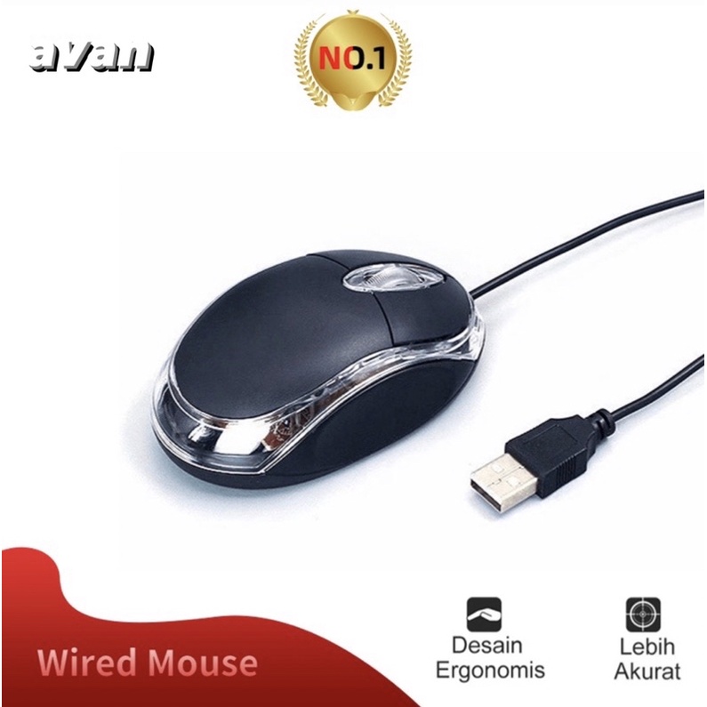 Mouse USB / Mouse Optical USB / MOUSEPAD MURAH PC LAPTOP CCTV DVR Wired Mouse USB Ultra Slim Mini Ergonomic Notebook Pc CCTV Computer