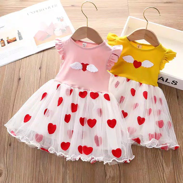 gos  C3 DRESS IMPORT WINGS FLY 819 EBV Baju Dress Anak Perempuan Import