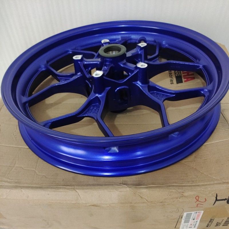 COD Velg Pelek Depan RACING warna BIRU Cast Wheel Front (DPBM15) Yamaha R25 Original asli 1WD-F5168-