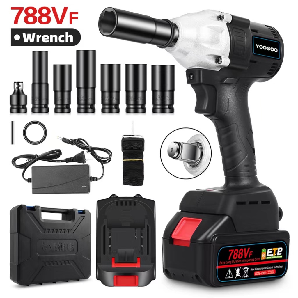 Cordless Impact Wrench 788VF Mesin Buka Tutup Baut Impact Drill Bor Obeng Kunci