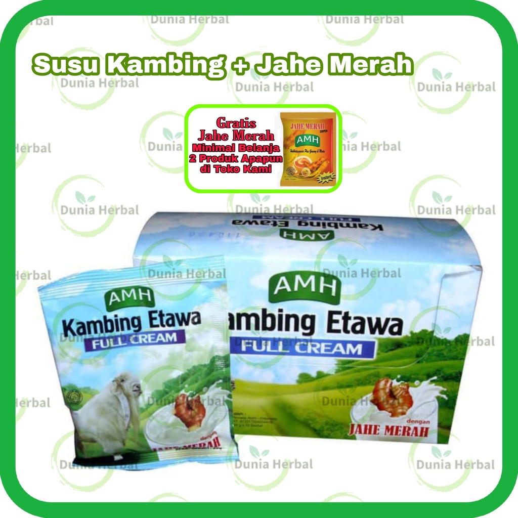 

Susu Kambing Etawa AMH plus Jahe Merah 250 Gram @10 Sachet