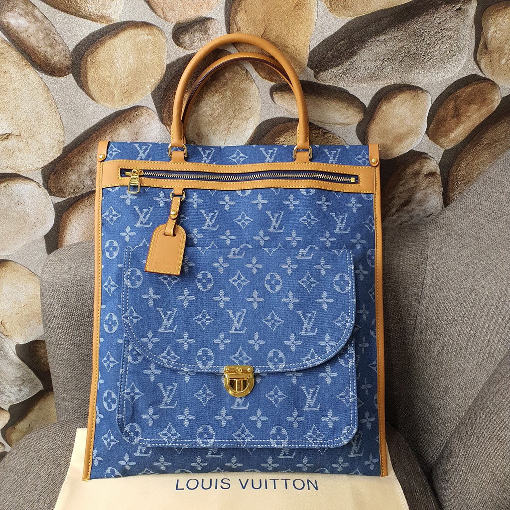 denim lv bag