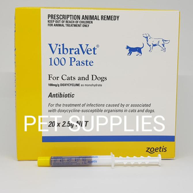 Terlengkap-Store Antibiotik Anjing Kucing, Vibravet Paste 100 (Doxycycline 100)