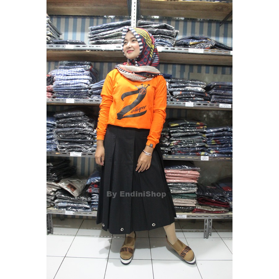 Rok Wanita Panjang 7/8 Bot Ring Numia Namira Maxi Skirt Modis Pakaian Wanita-2