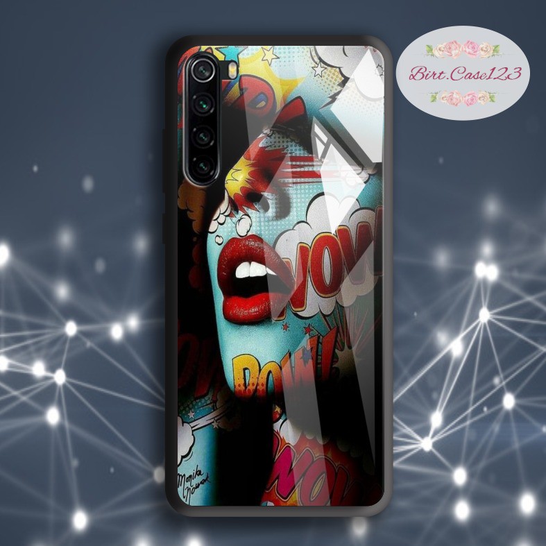 Case casing softcase silikon Gambar pop art face back case glass oppo samsung vivo xiaomi etc