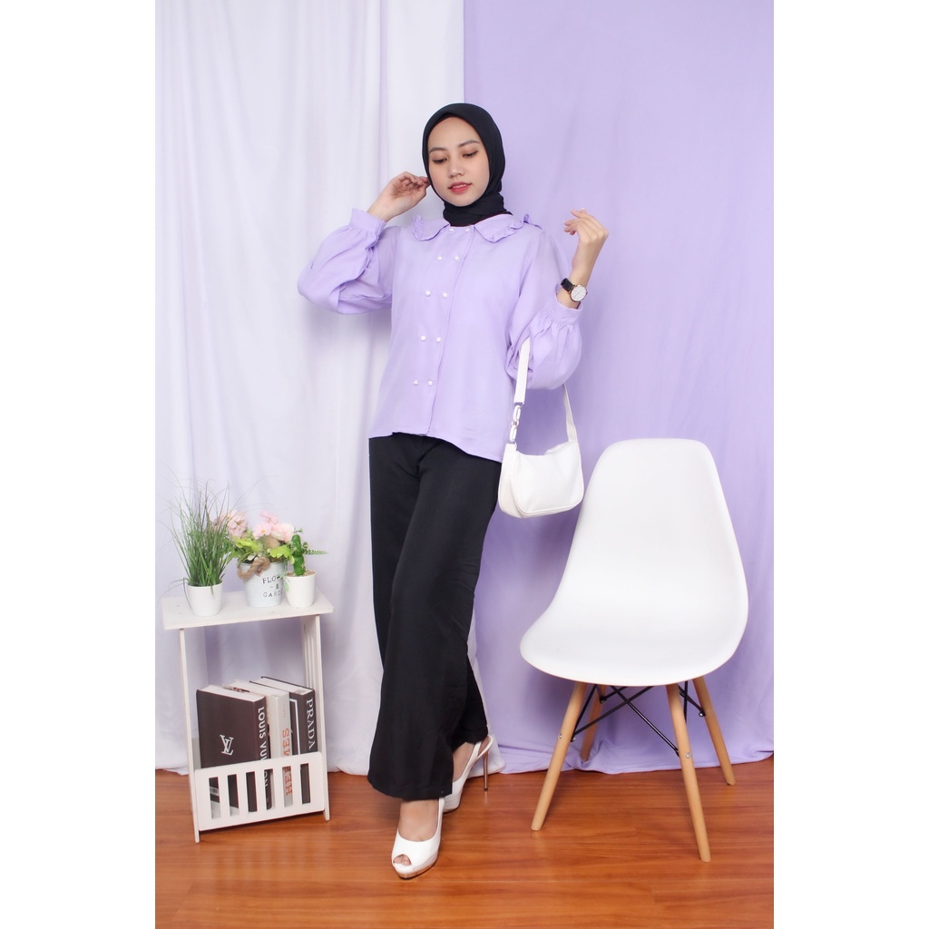 Tq88indonesia Baju Blouse Wanita Terbaru /  Blouse Bloni / Gloni Blouse / Baju Atasan Wanita Kekinian / Ootd Terbaru / Outfit Citayam Kekinian