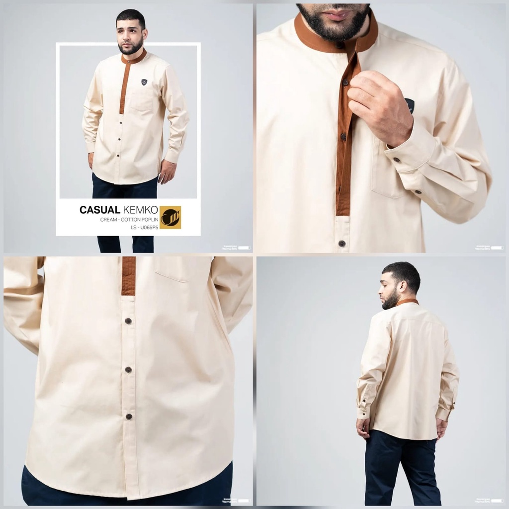 SAMASE Kemko Casual Baju Muslim Kemeja Koko U-065P