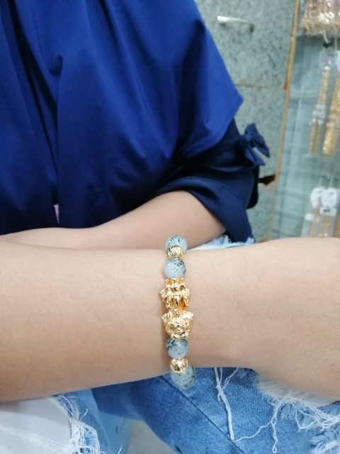 Gelang rangan wanita //perhiasan lapis emas //gelang pixu //gelang