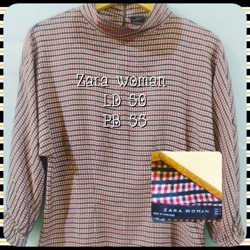 blouse Zara turtle neck original preloved