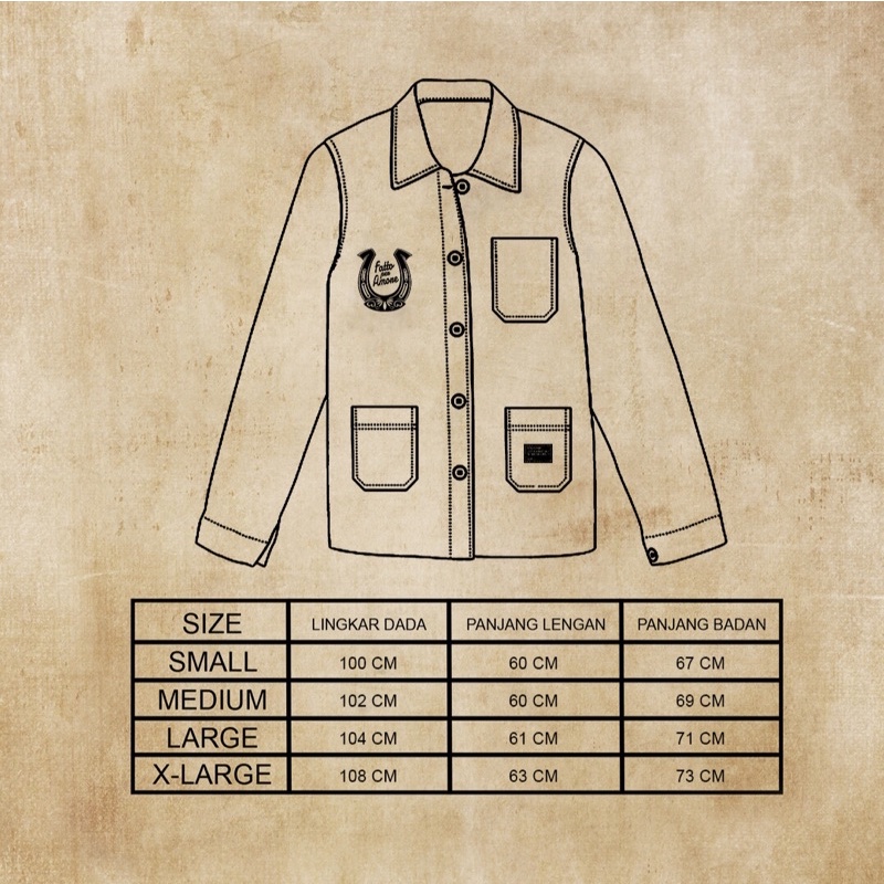 KEMEJA PANJANG | DENIM | HICKORY | CHORE JACKET FATAMO | WORKSHIRT