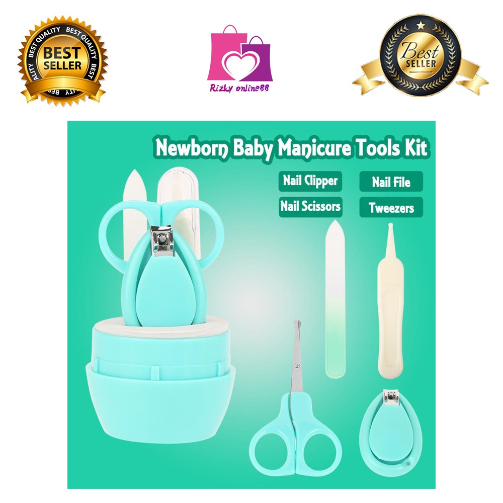 rizkyonline88 gunting kuku bayi nail clippers baby set Manicure set bayi kualitas