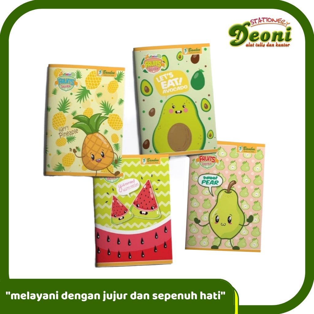 

BAMBOO Buku Tulis Boxy 42 Lembar Motif Random (1 Pcs)