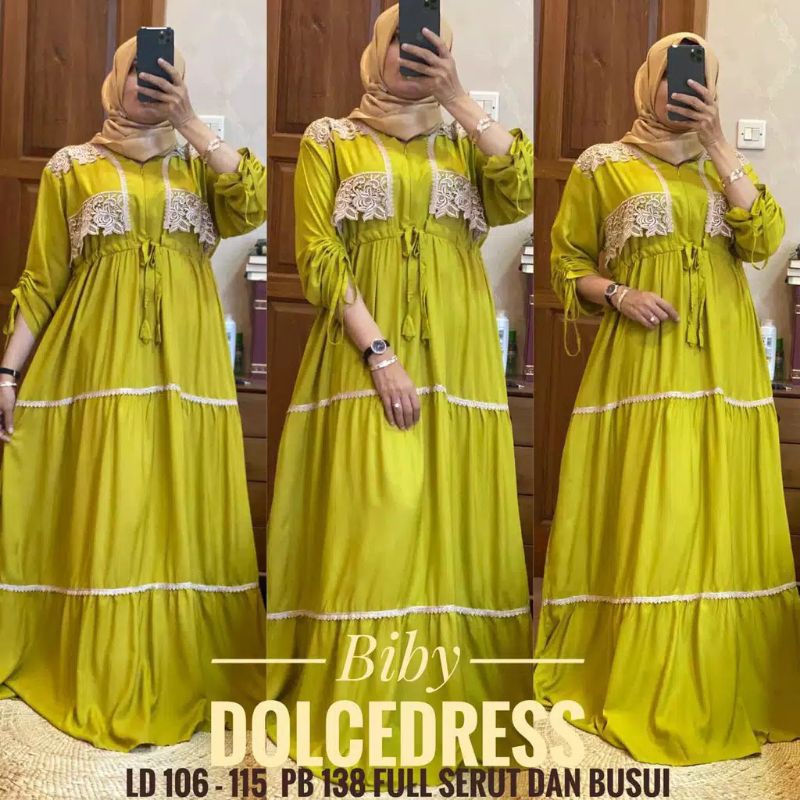 biby dolcedress /#daster renda, Dress arab-Kunyit