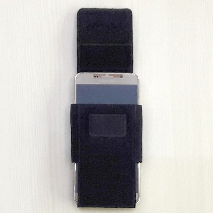 Sarung hp pinggang kulit sapi suede vertikal