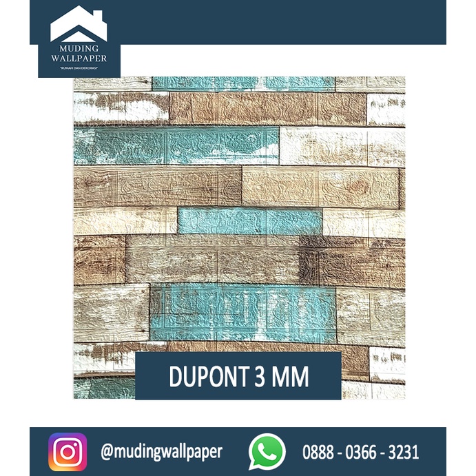 Wallpaper Bata Putih 3D Foam 77 x 70 cm-Dupont 3 MM