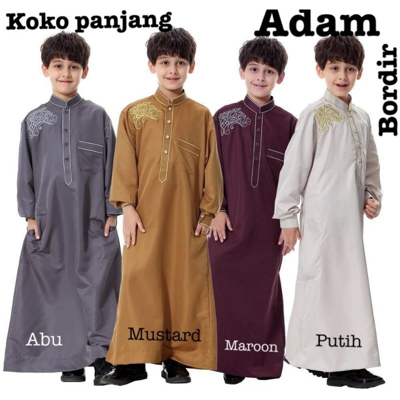 Baju Gamis Anak laki laki Umur 5 6 7 8 9 Tahun Baju Gamis Anak laki laki Murah Import KOKO ADAM
