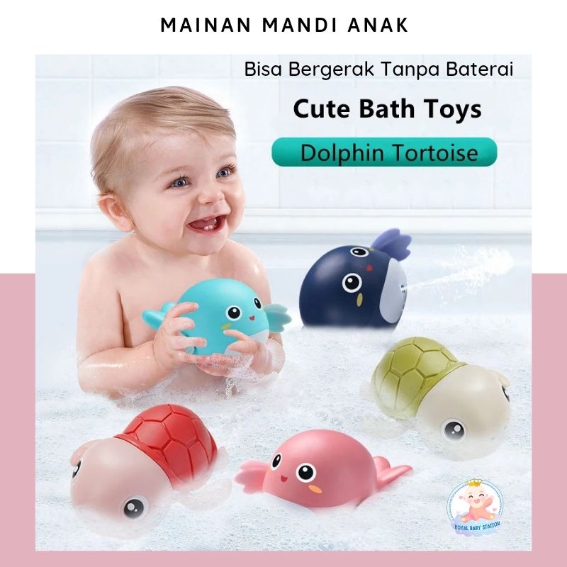 Mainan Air Mandi Bayi Bergerak Tanpa Baterai Lucu