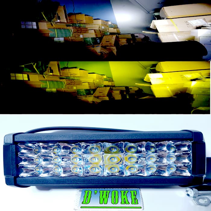 LAMPU LED 24 MATA 2 CAHAYA PUTIH KUNING 3 MODE VARIASI MOTOR MOBIL