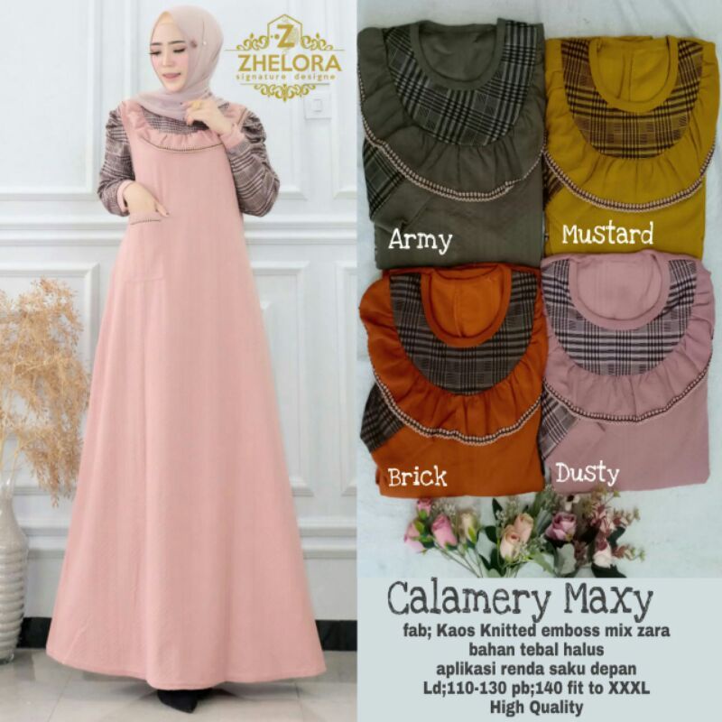 Astine Maxy - Gamis Knit Rajut Premium LD100+ Melar / Calamery Maxy / Wella Maxy / R.18 - 271-6102