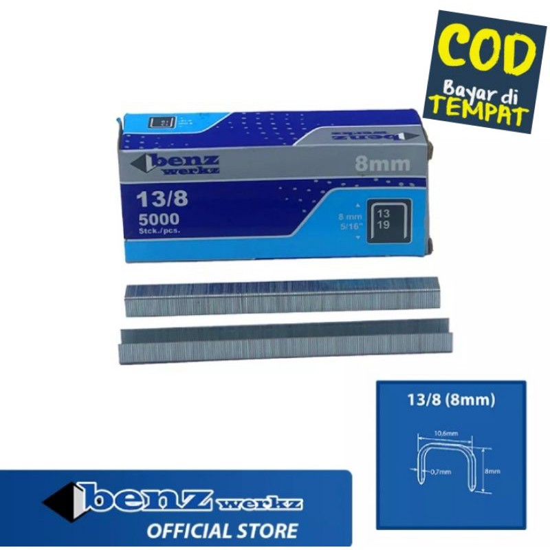[5000Pcs] Isi Staples Tembak R23 13/8 - Untuk Staples Jok Motor / Staples Kardus / Staples Kayu