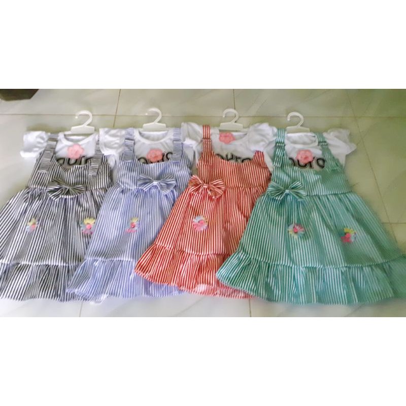 Overall anak 2 3 tahun kodokan rok dress anak cewek perempuan