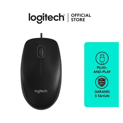 ITSTORE Optical Mouse Wires USB M100R M90 B100 Original 100% Garansi resmi 1 Tahun