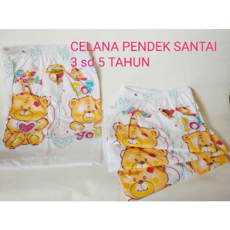 celana pendek anak umur 3 4 5 th